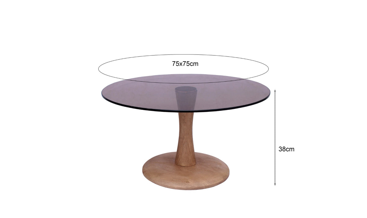 Eettafel Brix Faye Amandel 75 cm