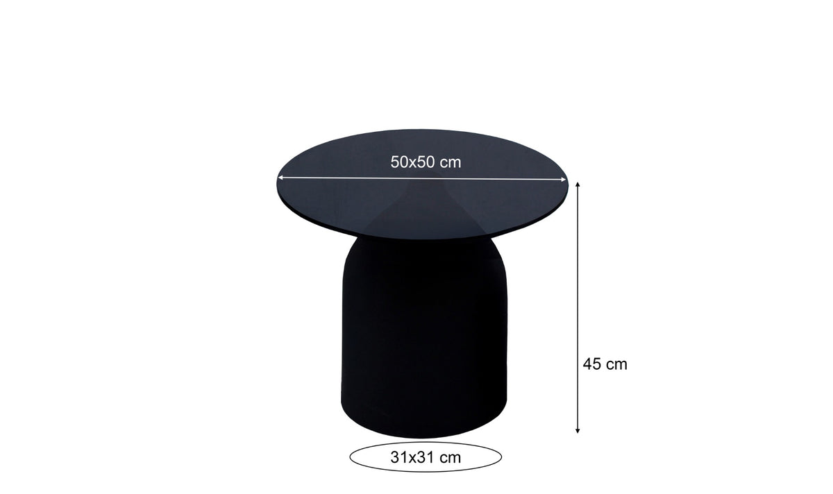 Bijzettafel Brix Isa Zwart 50 cm