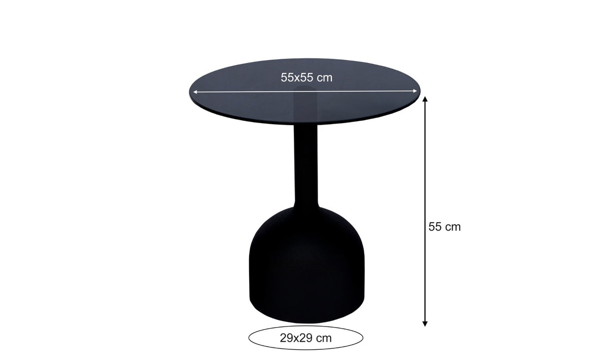 Bijzettafel Brix Isa Zwart 55 cm