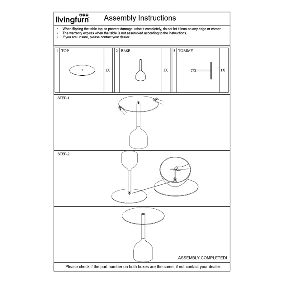 Bijzettafel Brix Isa Zwart 55 cm