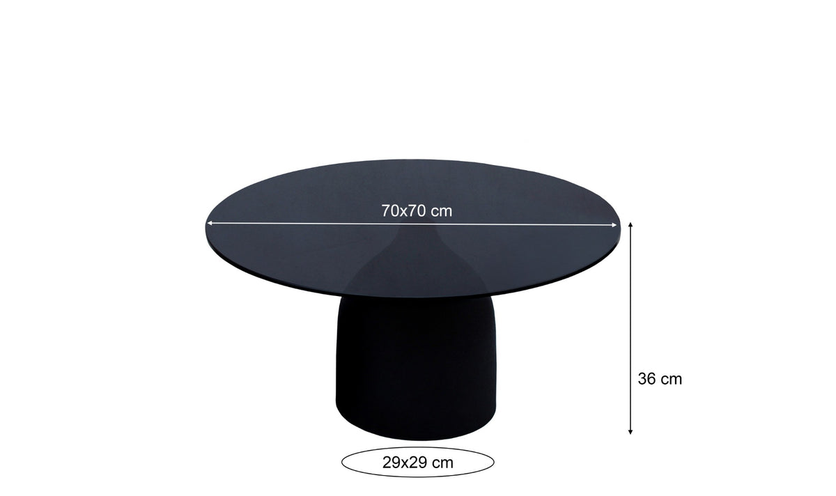 Bijzettafel Brix Isa Zwart 70 cm