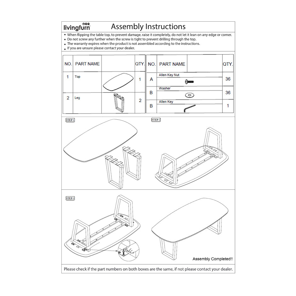 Eettafel Cortez 270 cm