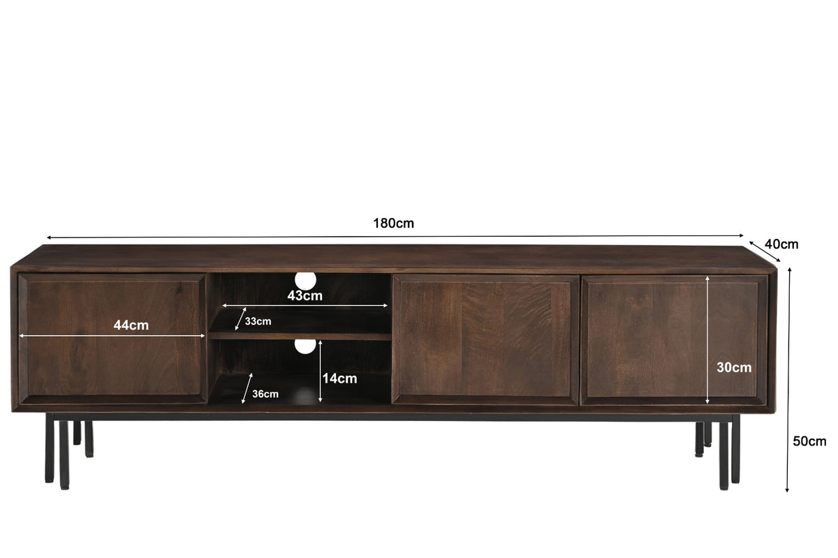TV-meubel Ravenstein Bruin 180 cm