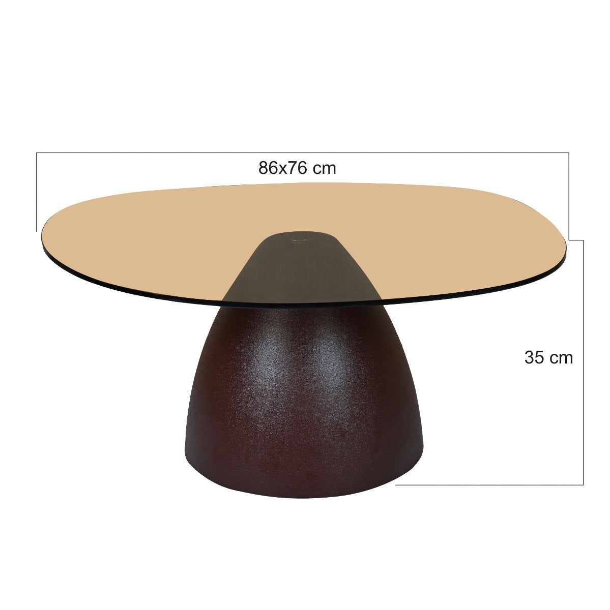 Salontafel Brix Mylon Bruin 86 cm