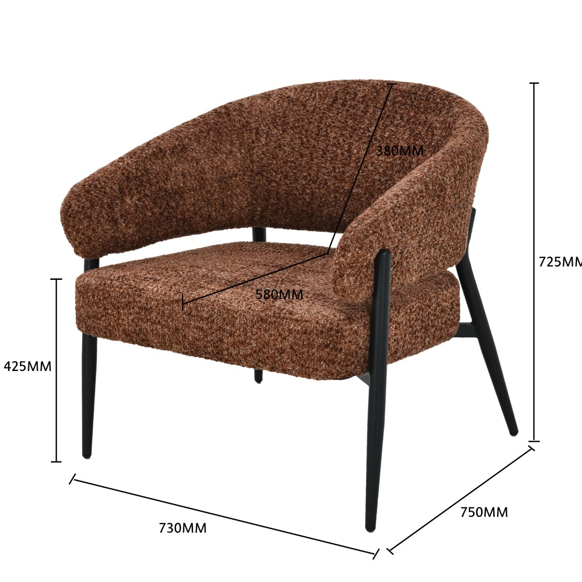 Fauteuil Dilan Venga Hazelbruin