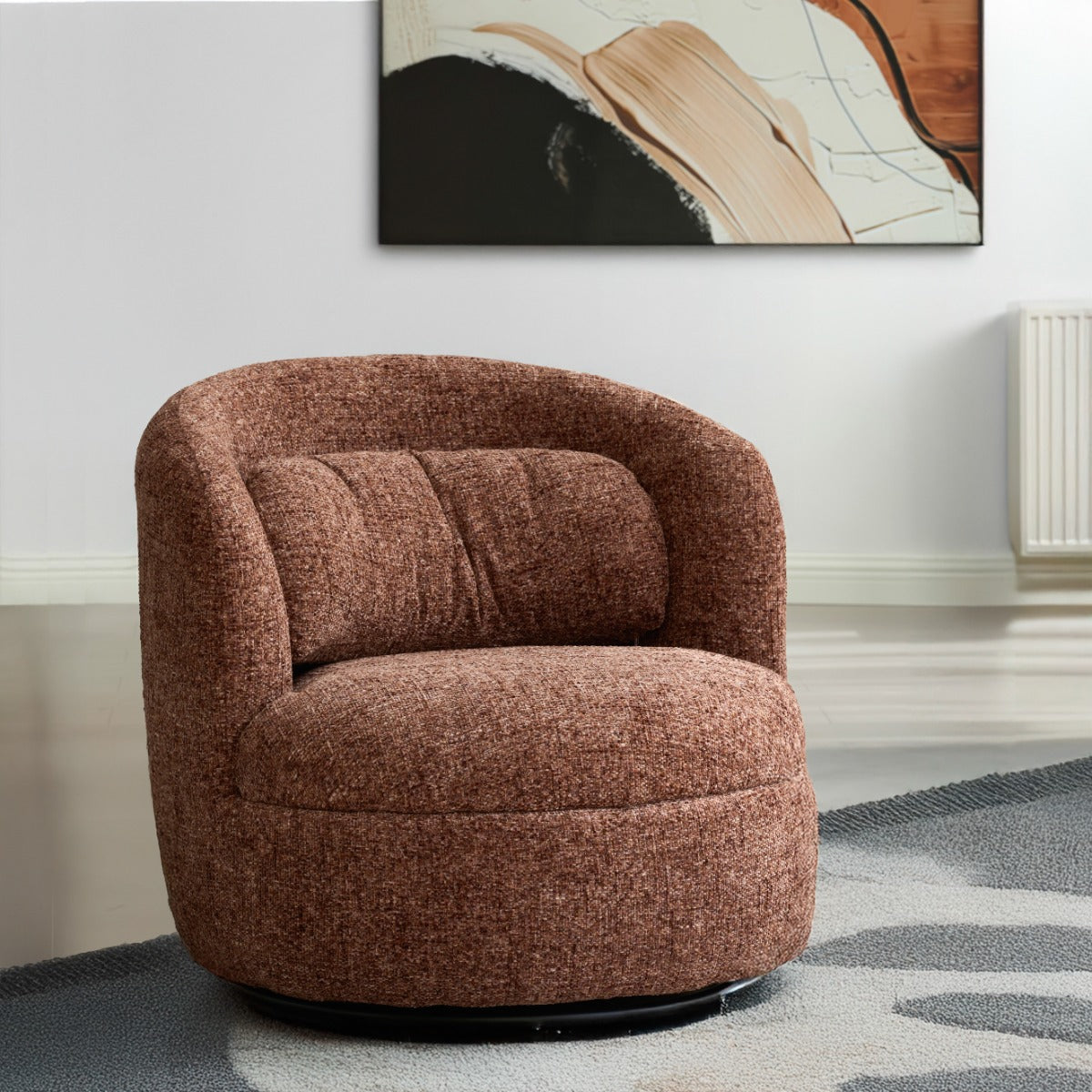 Draaifauteuil Britt bordeauxrood