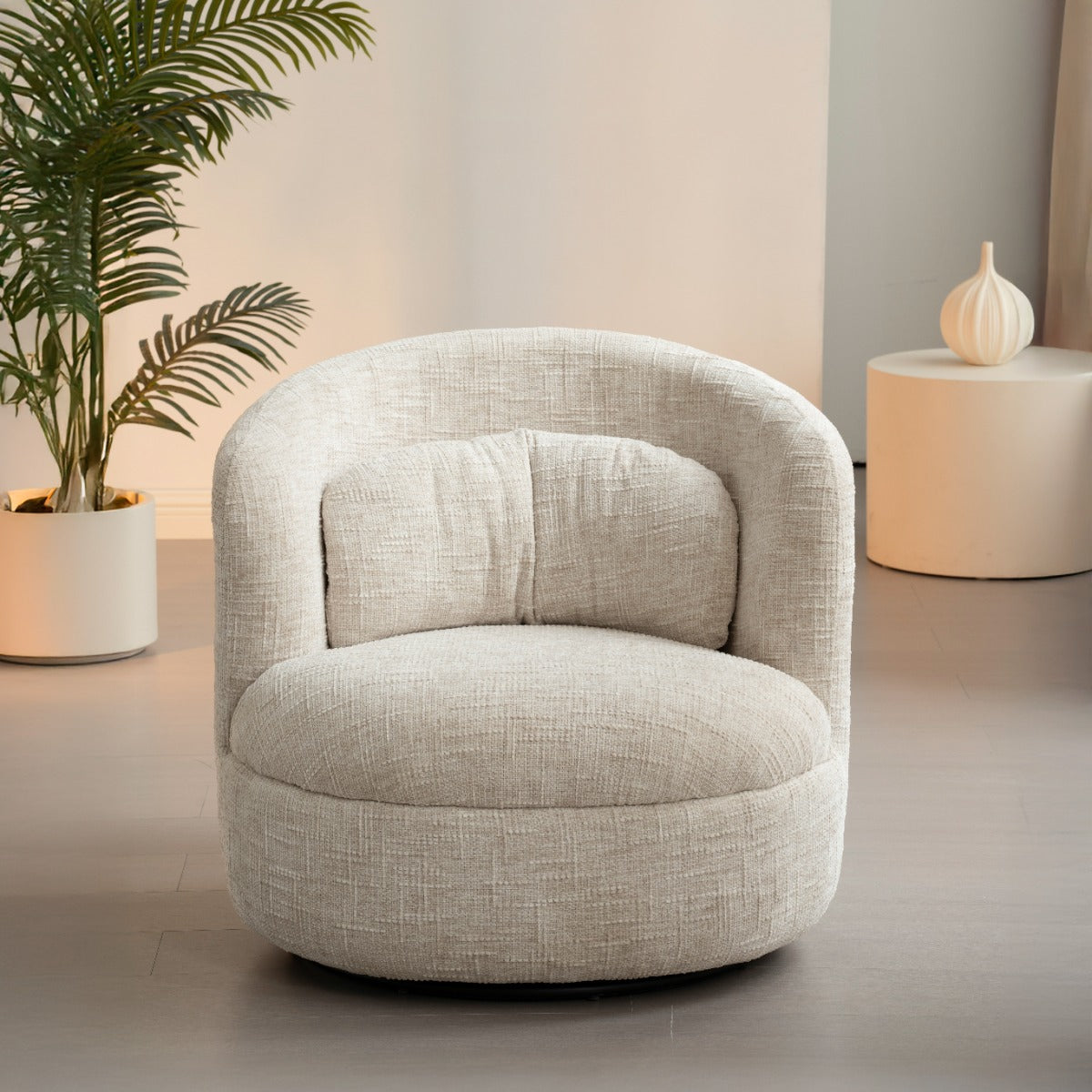 Draaifauteuil Britt Crème