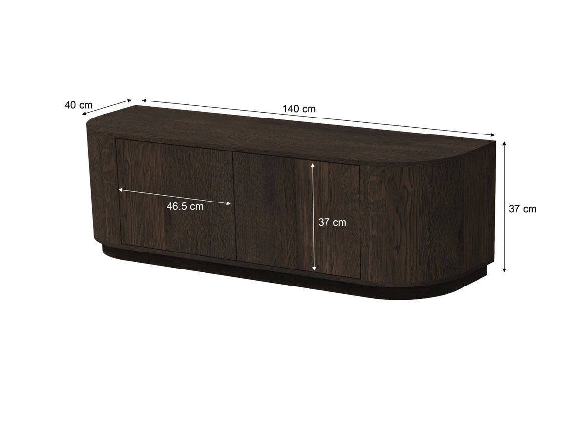 TV-meubel Novero Espresso 140 cm