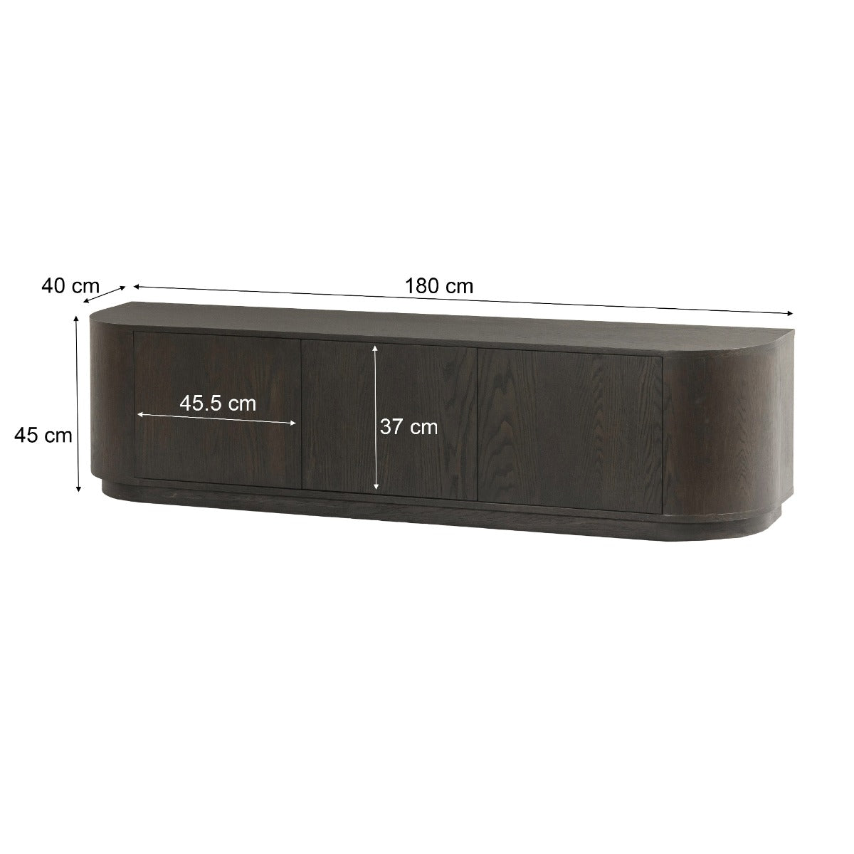 TV-meubel Novero Espresso 180 cm