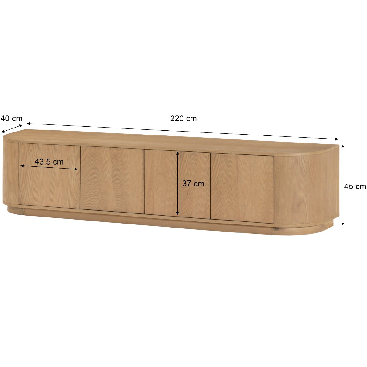 TV-meubel Novero 220 cm