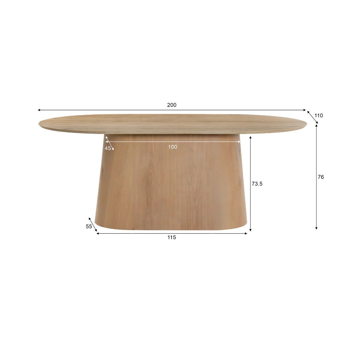 Eettafel Novero 200 cm
