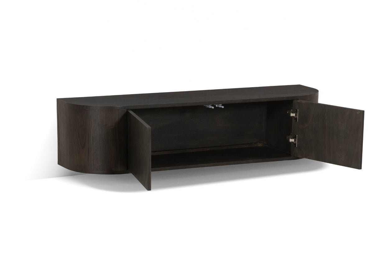 TV-meubel Novero espresso zwevend 140 cm