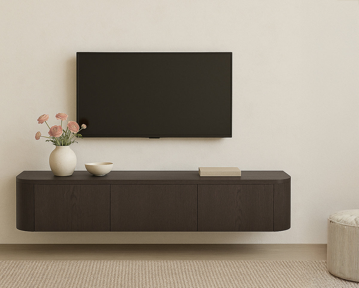 TV-meubel Novero Espresso Zwevend 180cm
