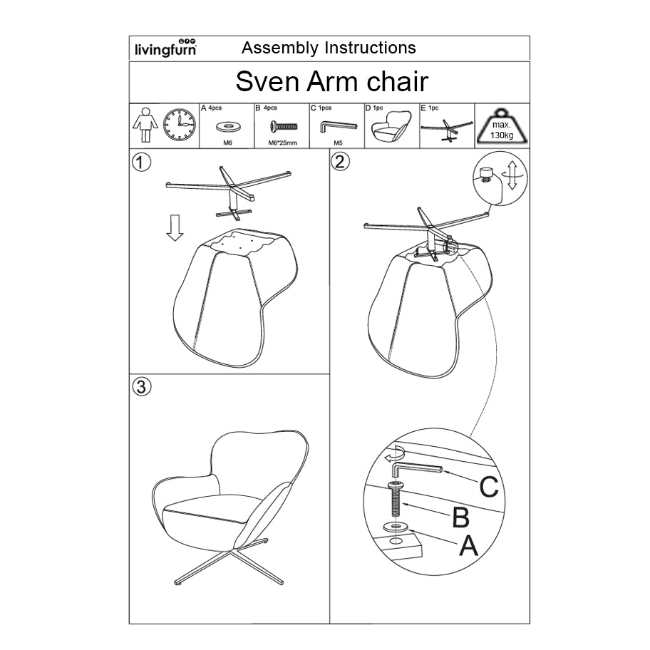Draaifauteuil Sven Bisque Oase