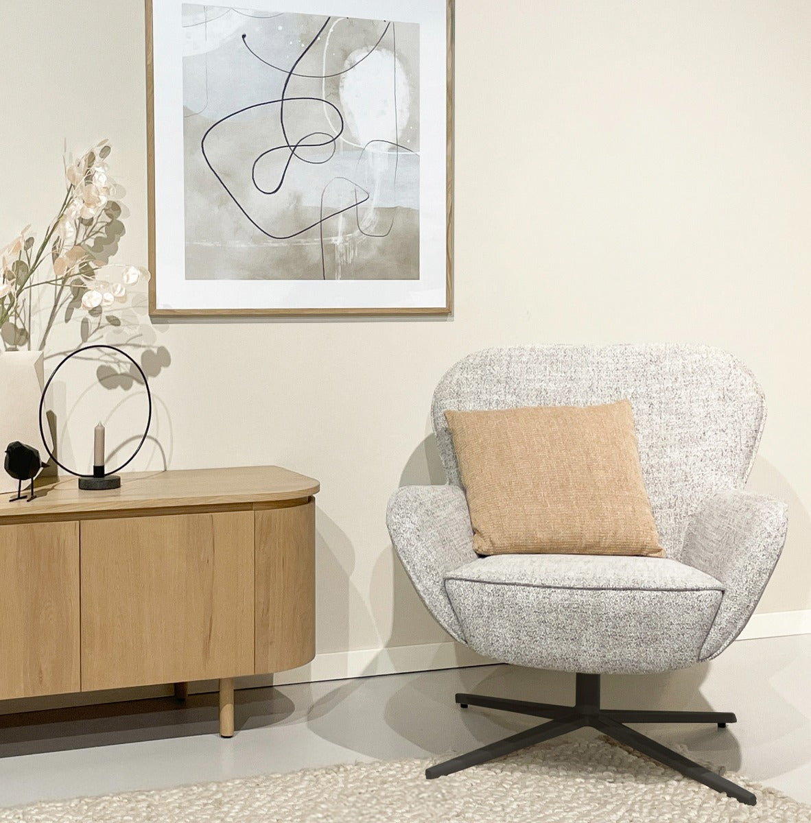 Draaifauteuil Sven Bisque Oase