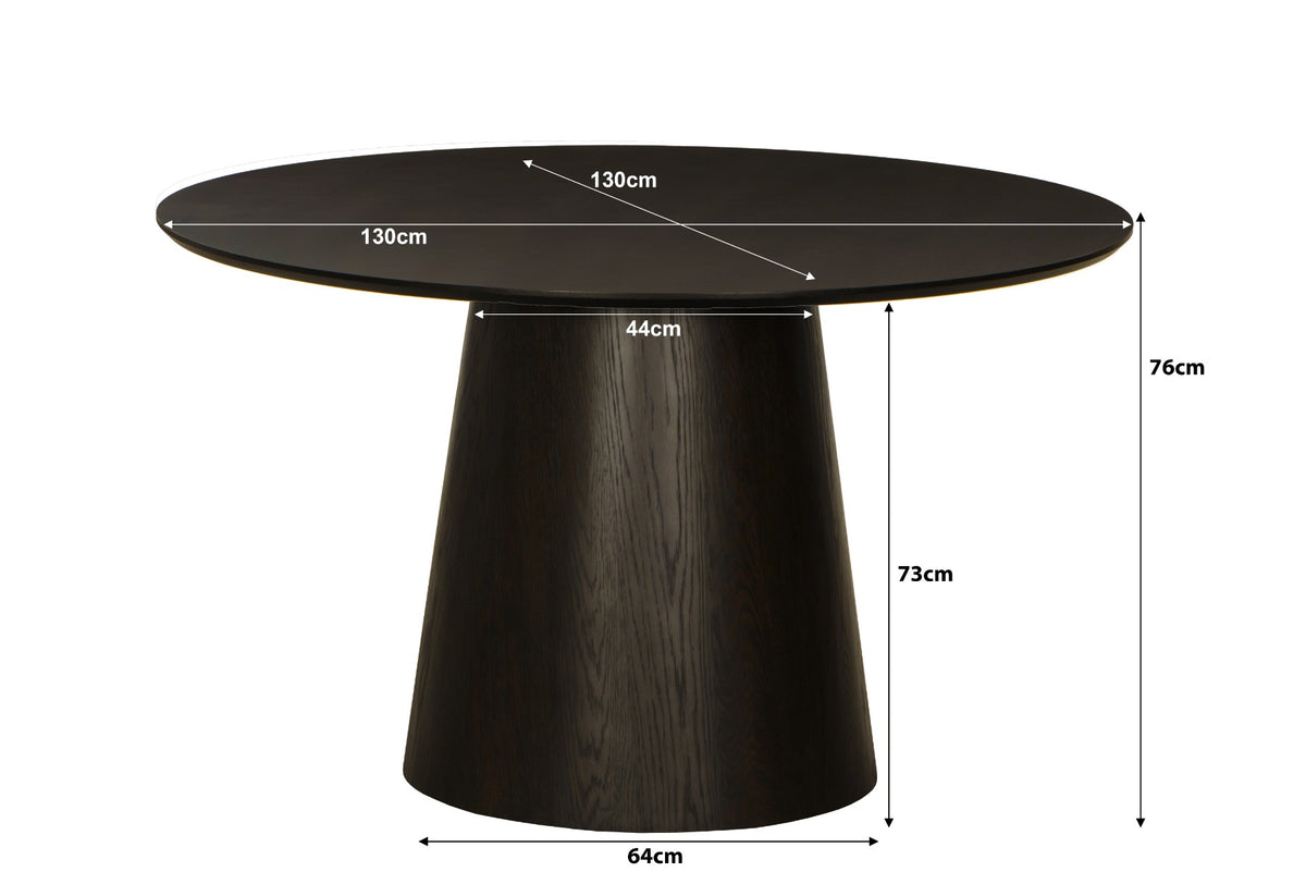 Eettafel Novero Espresso 130 cm