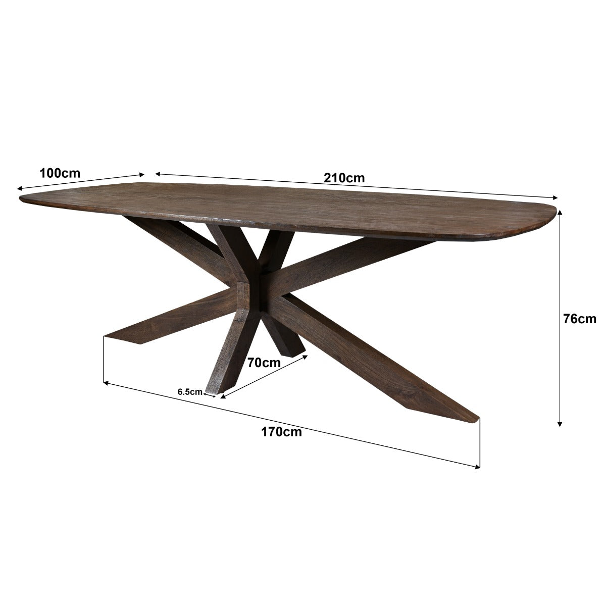 Eettafel Lissabon 210 cm