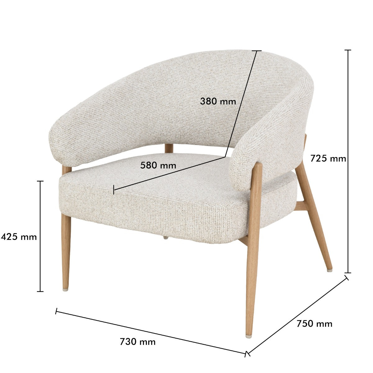 Fauteuil Dilan Hush Eik