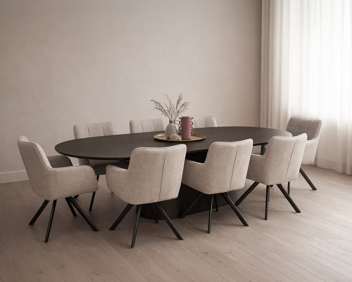 Eettafel Novero Espresso 280 cm