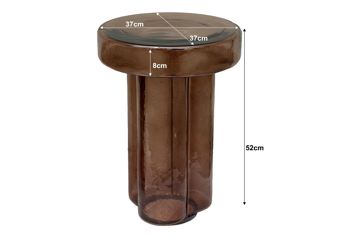 Bijzettafel Brix Lio Smoke bruin 37 cm