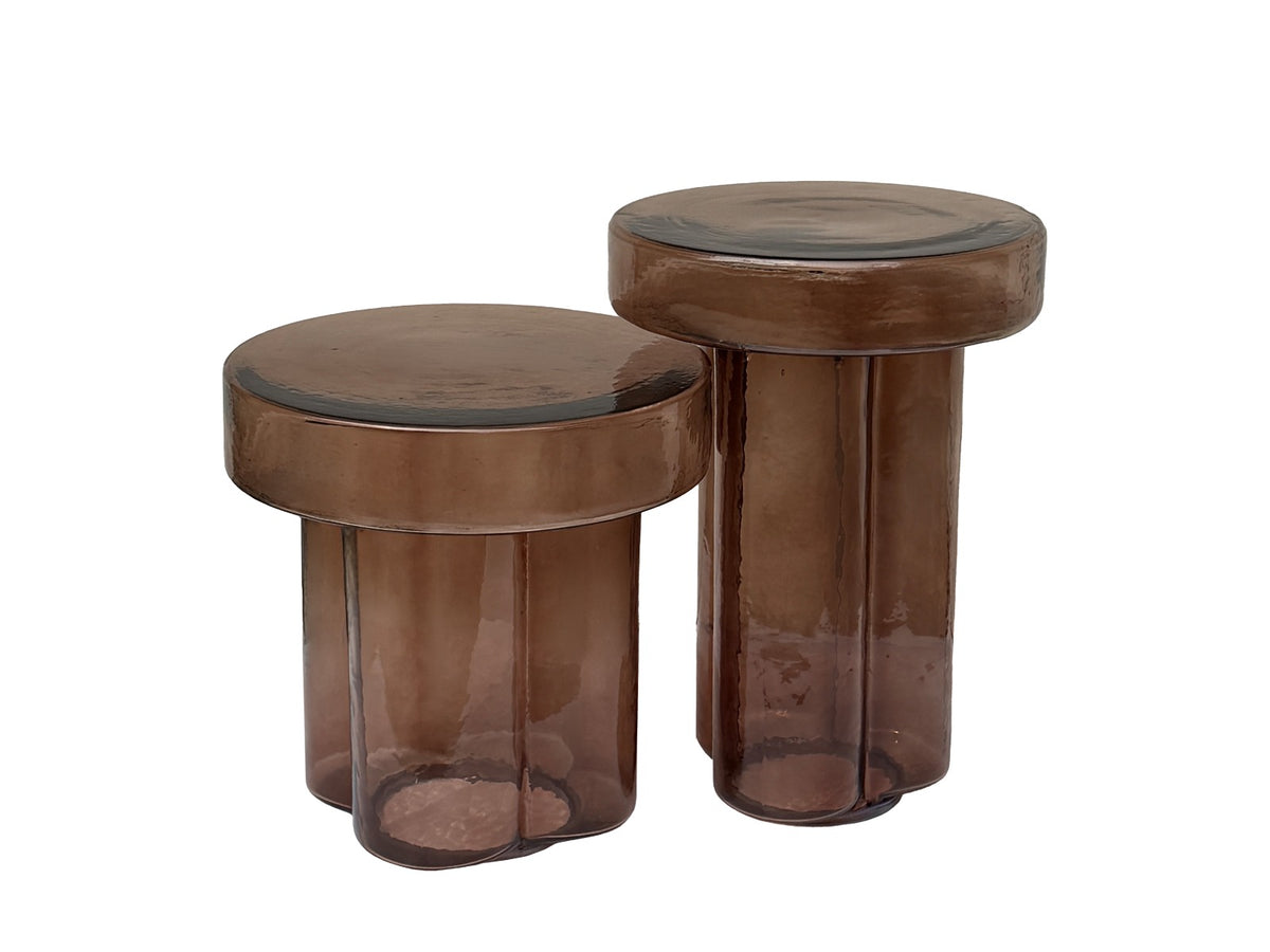 Bijzettafel Brix Lio Rookbruin 40 cm