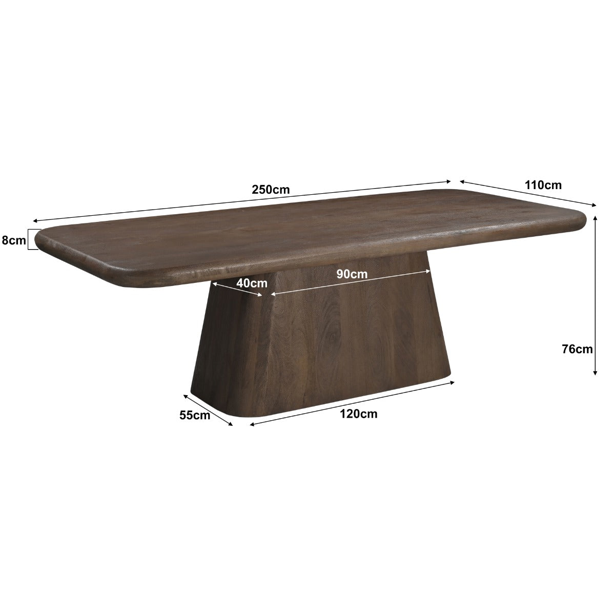 Eettafel Maduro 250 cm