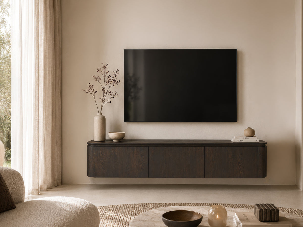 TV-meubel Rivano Basalt 180 cm - Zwevend