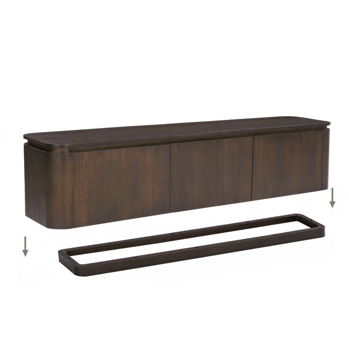 TV-meubel Rivano Basalt 180 cm - Zwevend