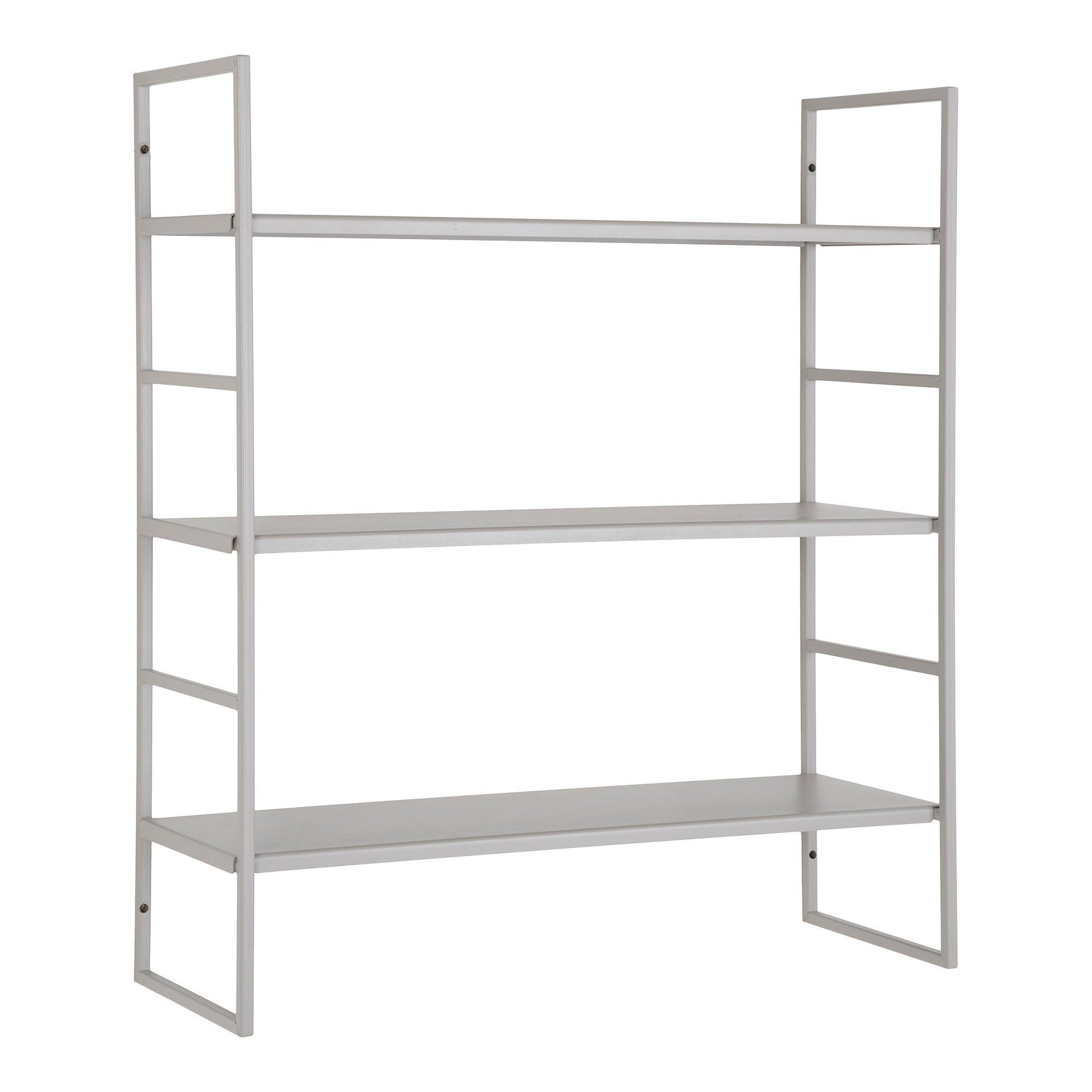 Beja Shelves - Planken, staal, grijs, 3 planken 48x17x55 cm