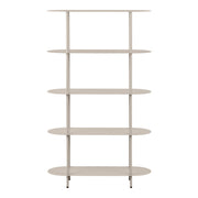 Rieti Opbergrek - Opbergrek, 5 planken, metaal, zand 31x90x150 cm