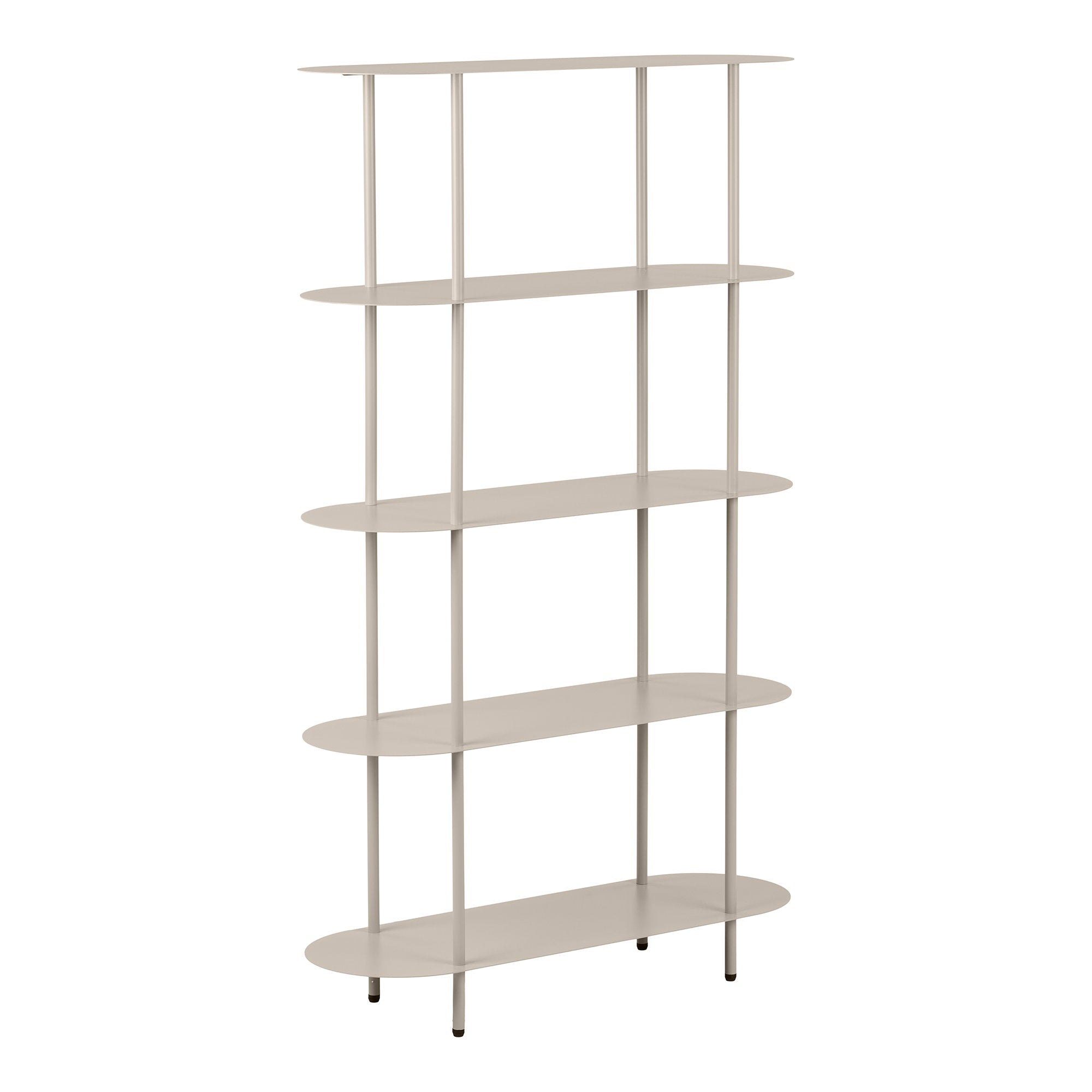 Rieti Opbergrek - Opbergrek, 5 planken, metaal, zand 31x90x150 cm