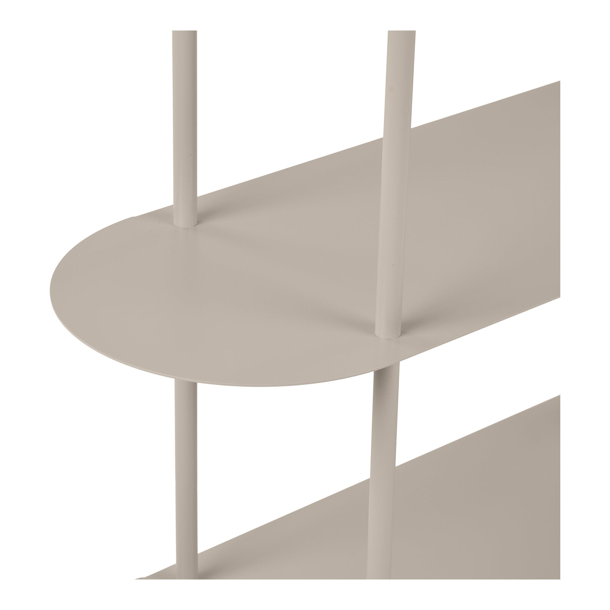 Rieti Opbergrek - Opbergrek, 5 planken, metaal, zand 31x90x150 cm