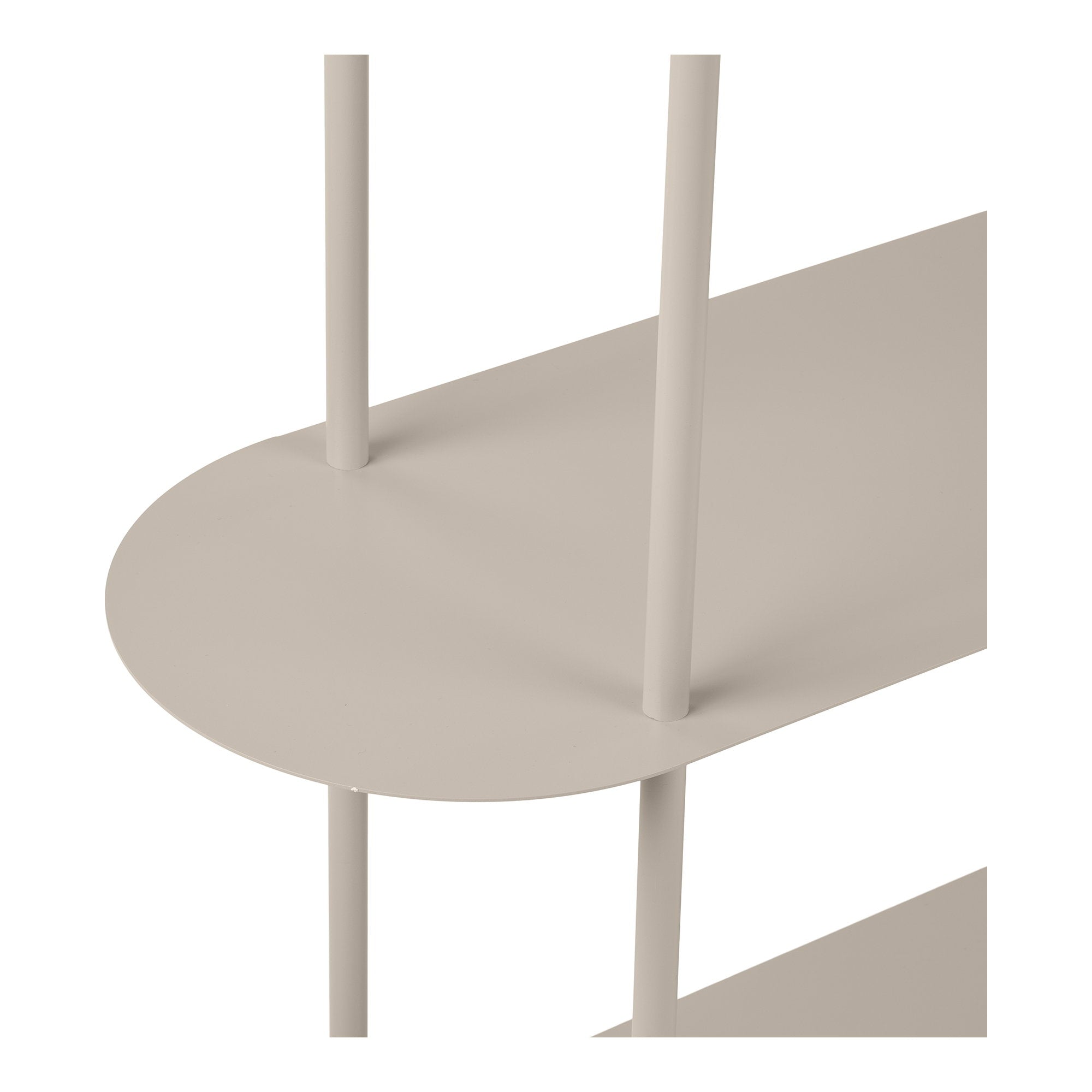 Rieti Opbergrek - Opbergrek, 5 planken, asymmetrisch, metaal, zandkleurig 31x118x139 cm
