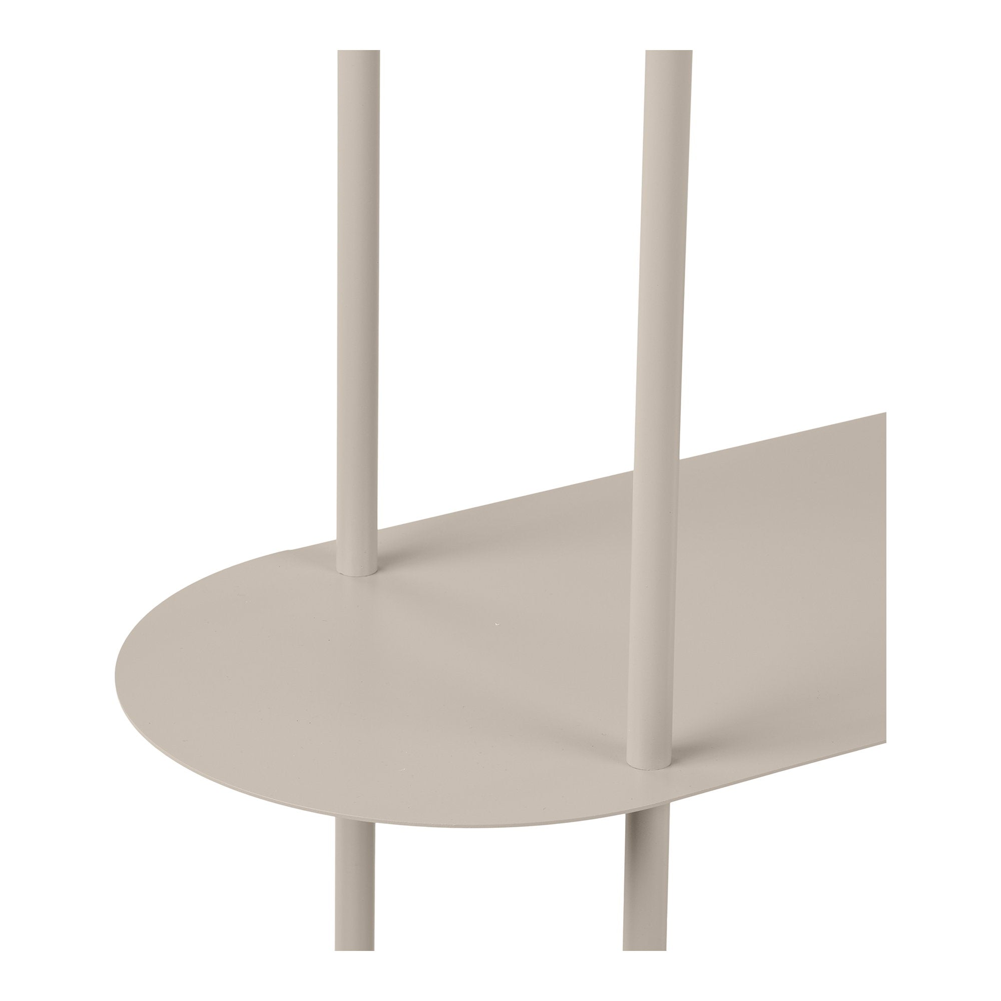 Rieti Opbergrek - opbergrek, 4 schappen, metaal, zandkleurig 31x118x97 cm