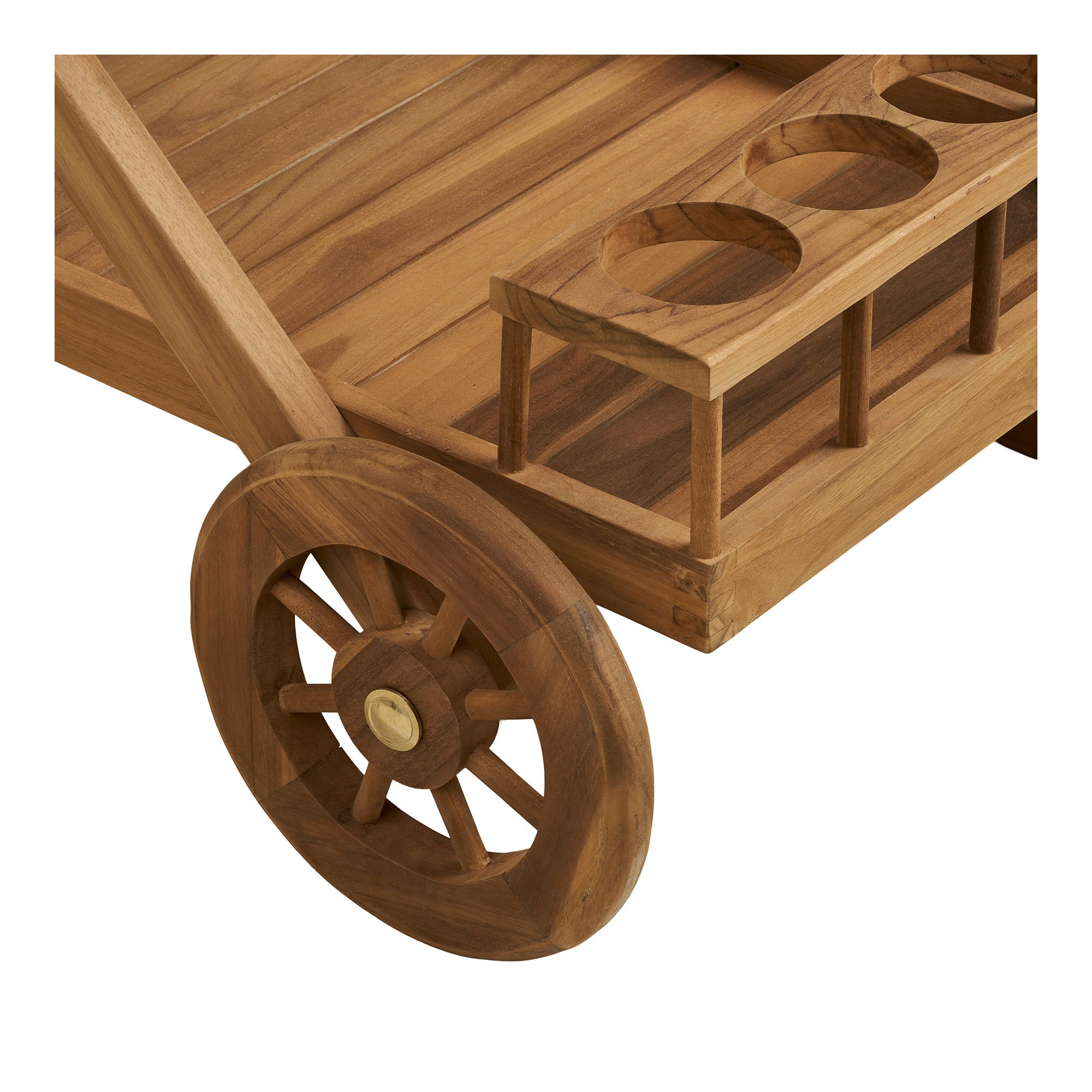 Pasaku Theewagen - Theewagen, teak, naturel, 86x50x81 cm