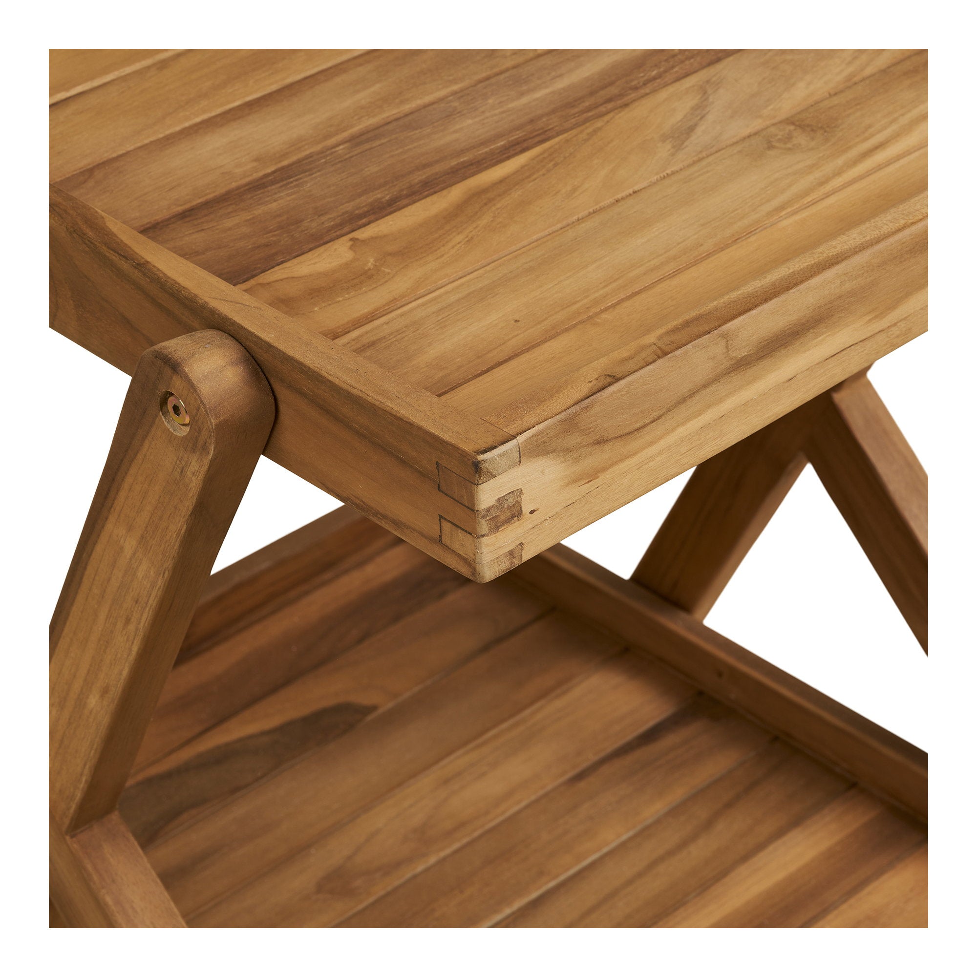 Pasaku Theewagen - Theewagen, teak, naturel, 86x50x81 cm