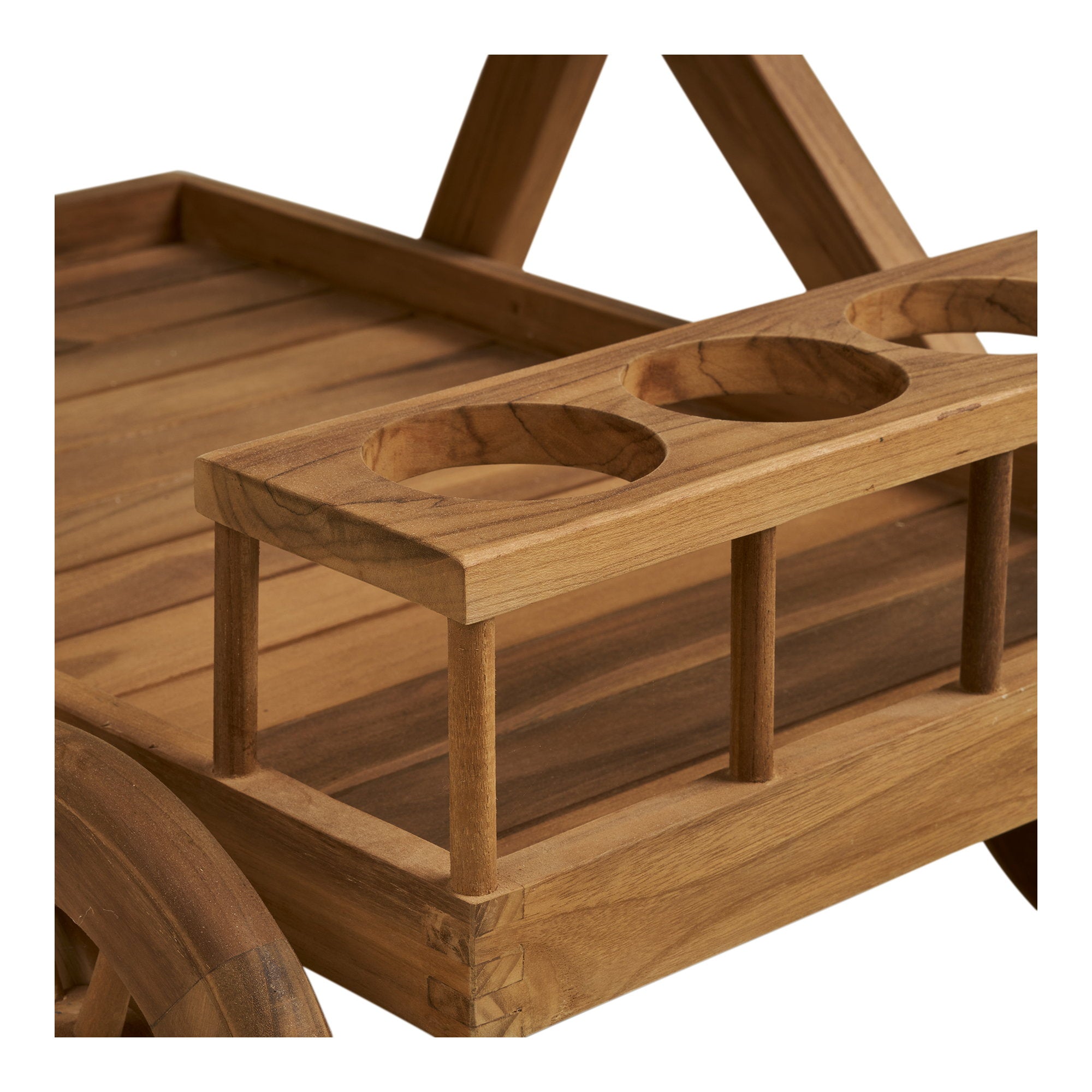 Pasaku Theewagen - Theewagen, teak, naturel, 86x50x81 cm
