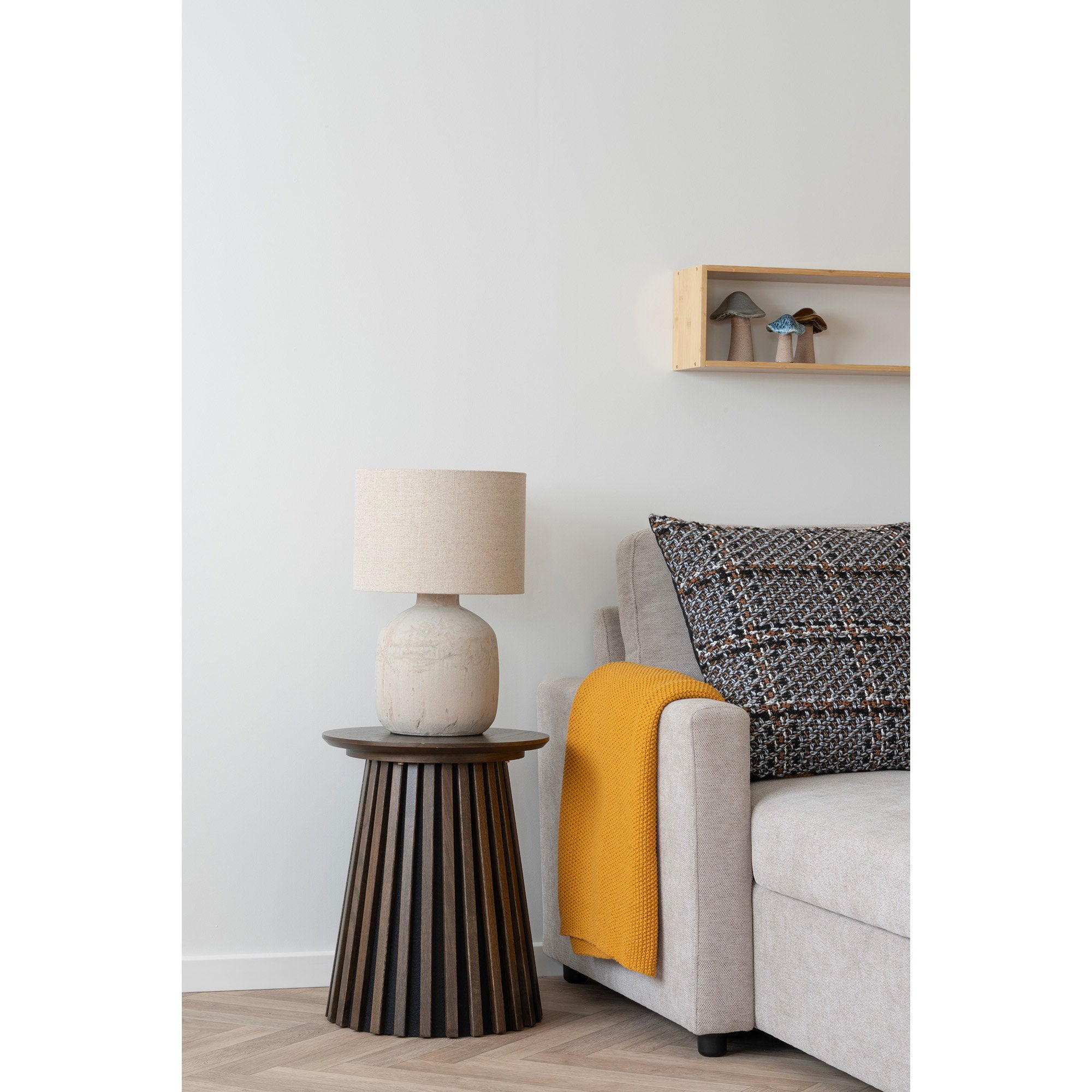 Santos Plaid - Plaid, gerecycled katoen, oker 130x170 cm
