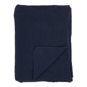 Santos Plaid - Plaid, gerecycled katoen, donkerblauw 130x170 cm