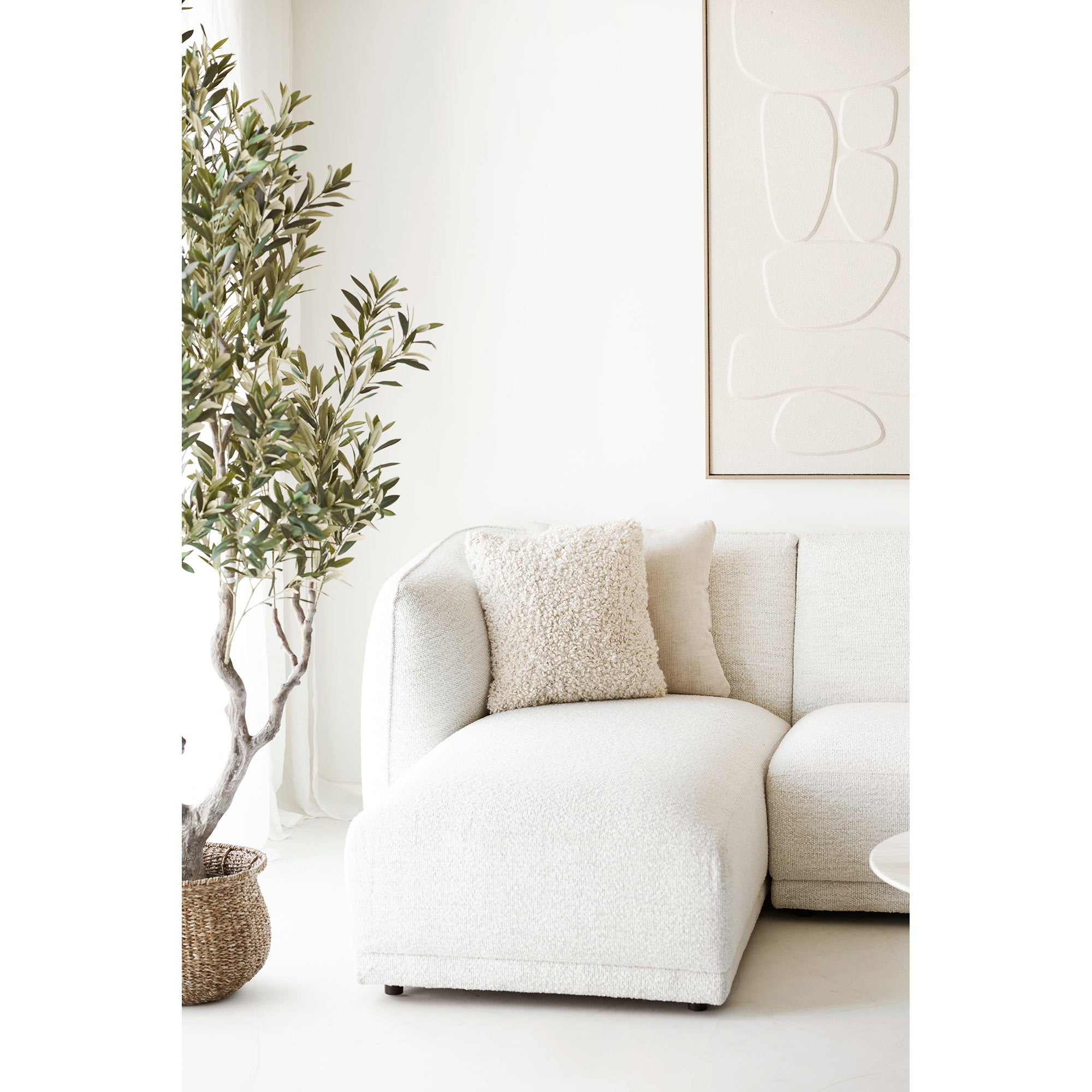 Leros Cushion - kussen, beige 45x45 cm