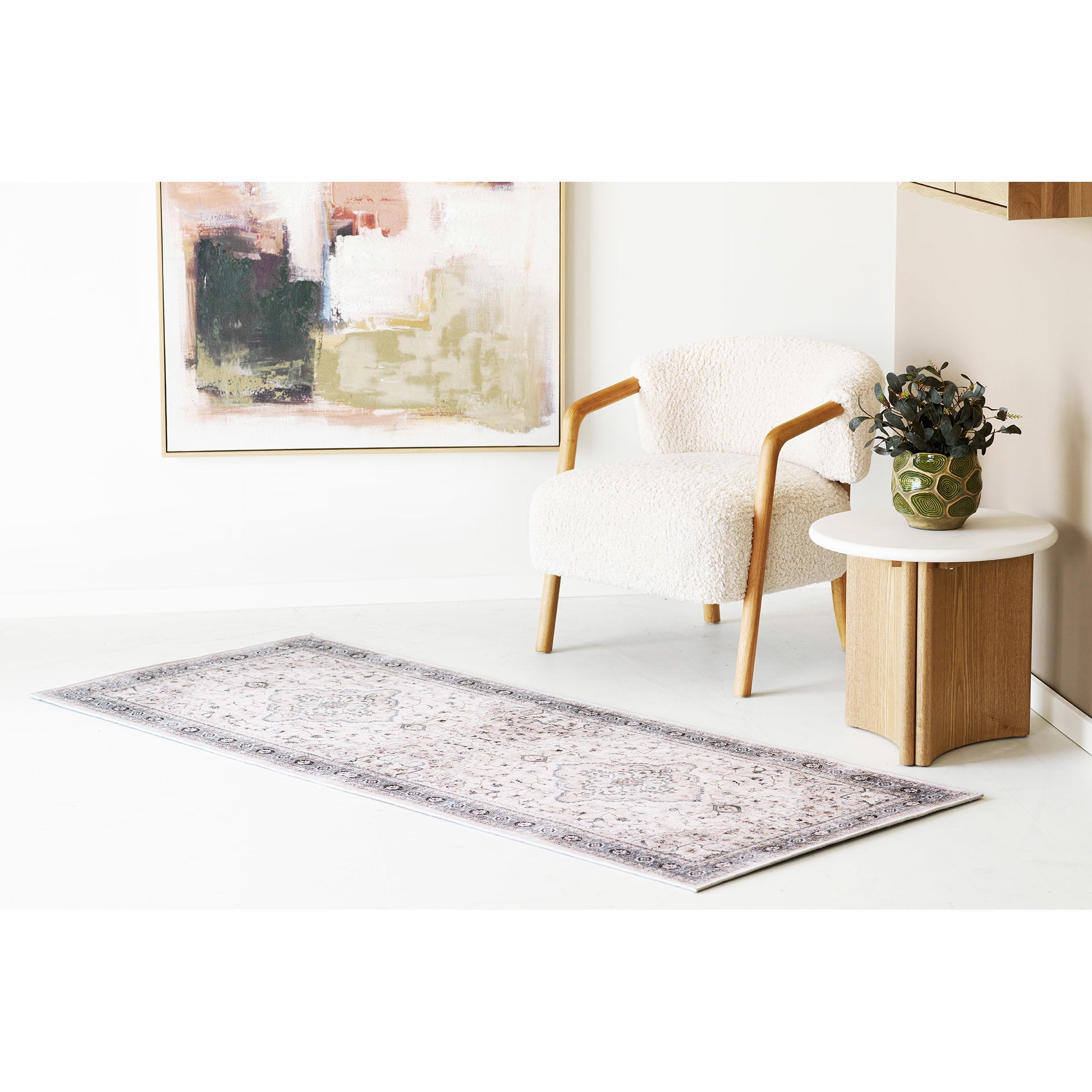 Havana Hal-loper - Hal-loper, gebroken wit/beige/vergrijsd blauw 80x200 cm