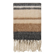 Carmel Plaid - Plaid, wolmix, zwart/bruin 130x170 cm