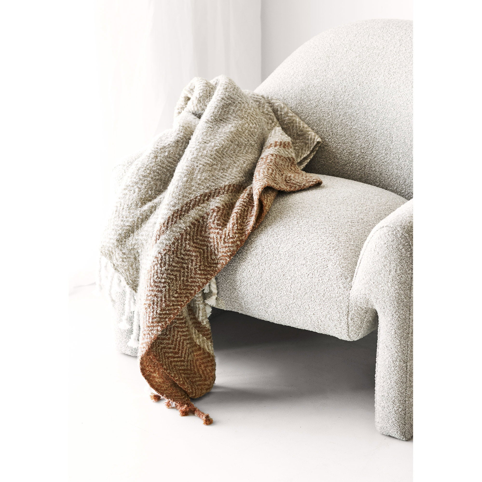 Almora Plaid - Plaid, beige/goudoranje 130x180 cm
