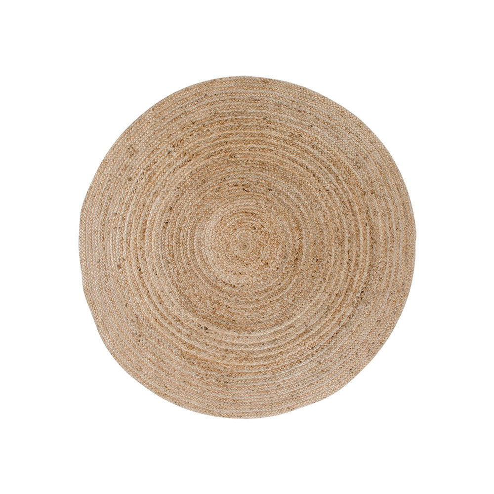 Bombay Vloerkleed - Vloerkleed, gevlochten jute, naturel ø90 cm
