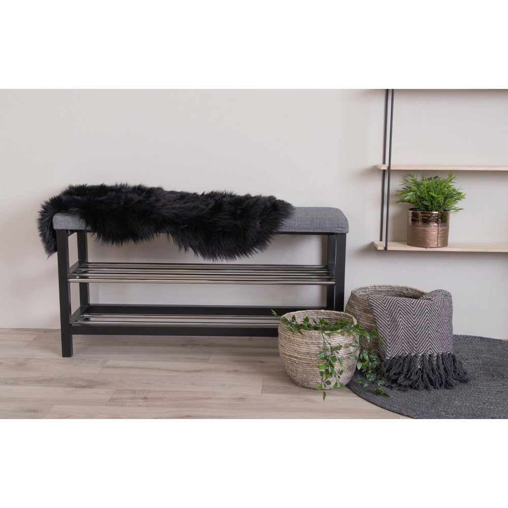 Nep schapenvacht - Nep schapenvacht, zwart 50x85 cm