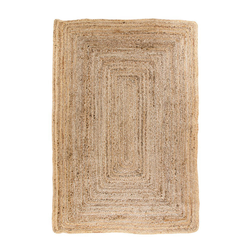 Bombay vloerkleed - gevlochten jute, naturel 120x180 cm