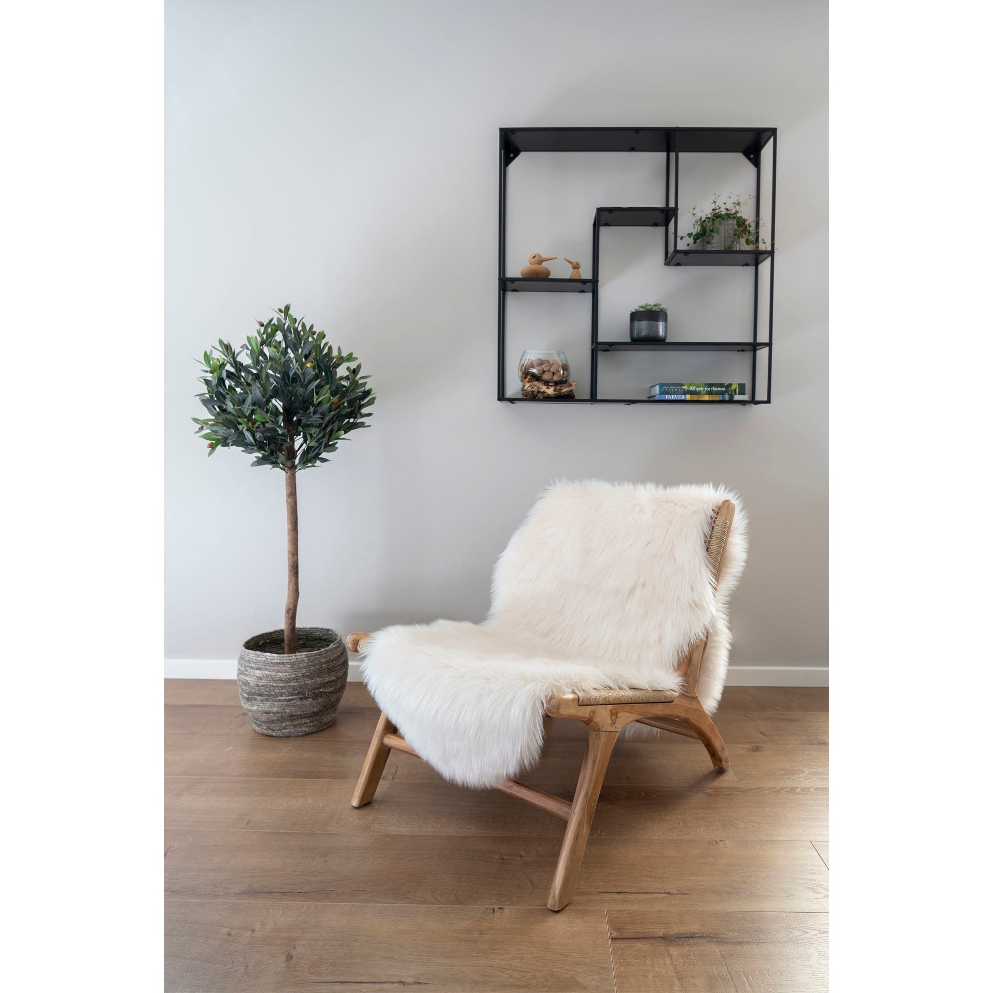 Kunstmatige lamsvacht - Kunstmatige lamsvacht, ivoor 60x180 cm