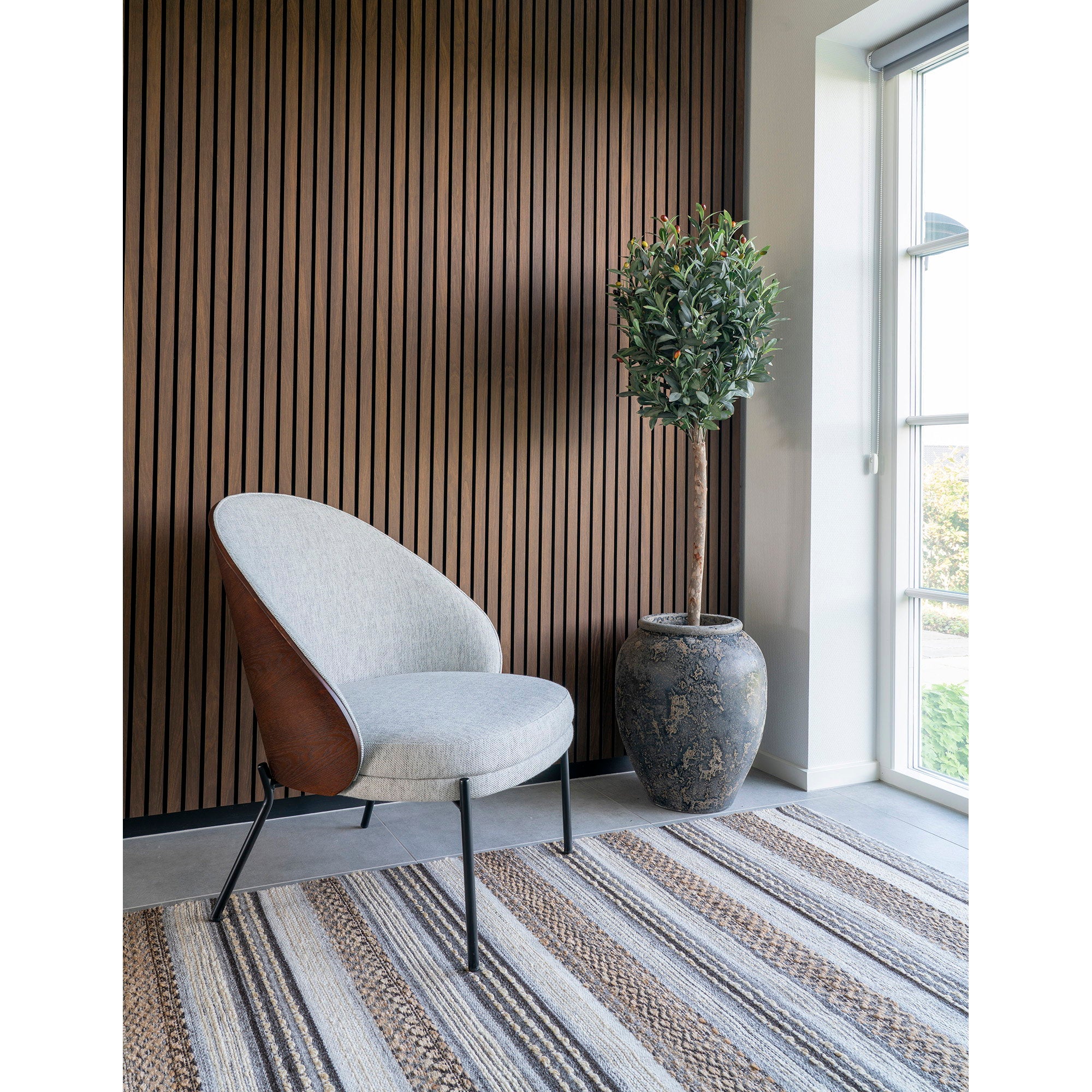 Morena Vloerkleed - Vloerkleed, handgeweven, naturel/grijs 160x230 cm