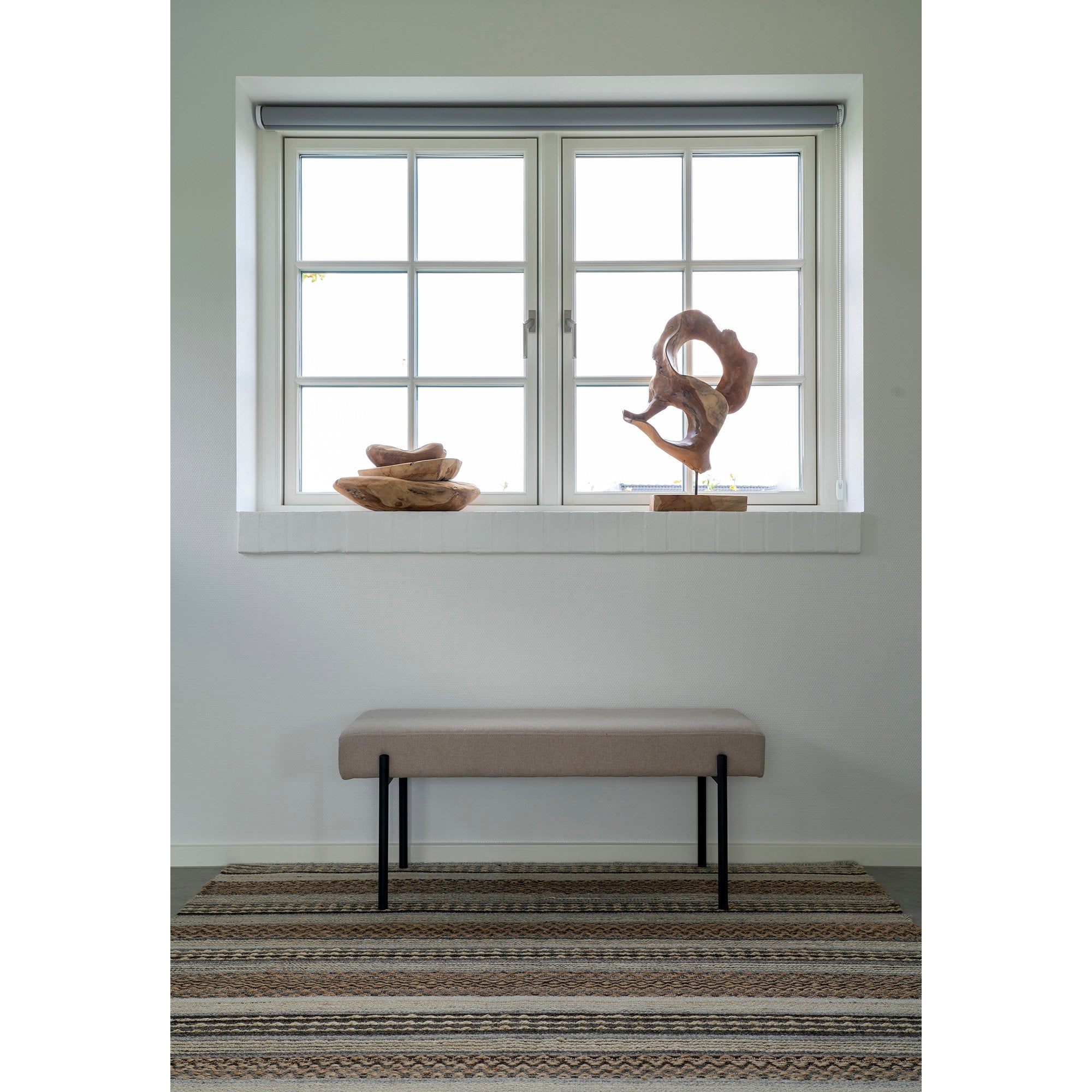 Morena Vloerkleed - Vloerkleed, handgeweven, naturel/grijs 160x230 cm