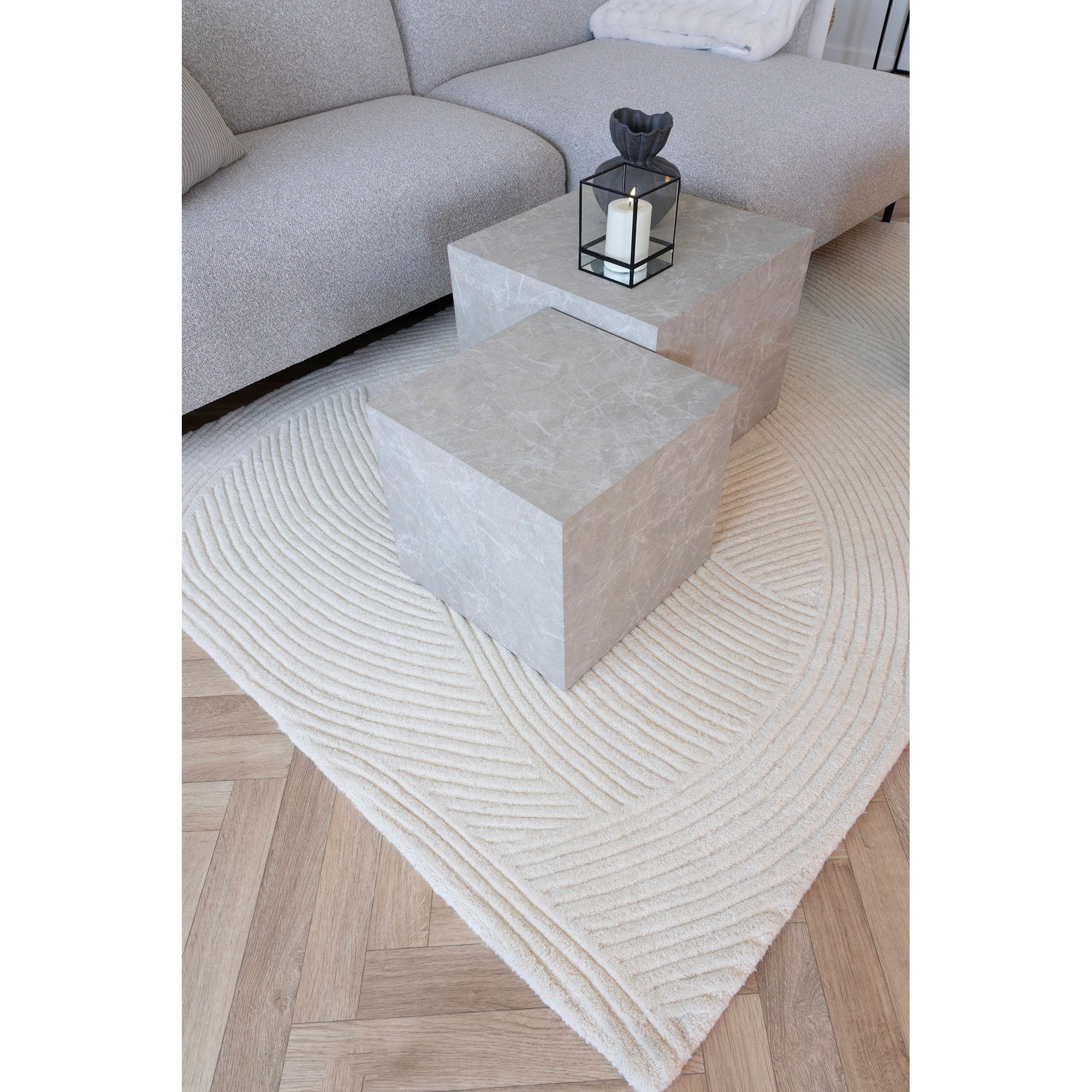 Pune Rug - Vloerkleed, handgetuft, ivoor 160x230 cm